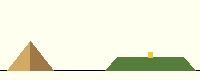 Side-by-side silhouettes of Giza and Cholula drawn to the same scale